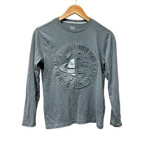 Boys Gray T-Shirt Adventure Outer Space Go Beyond Solar System Size Large‎